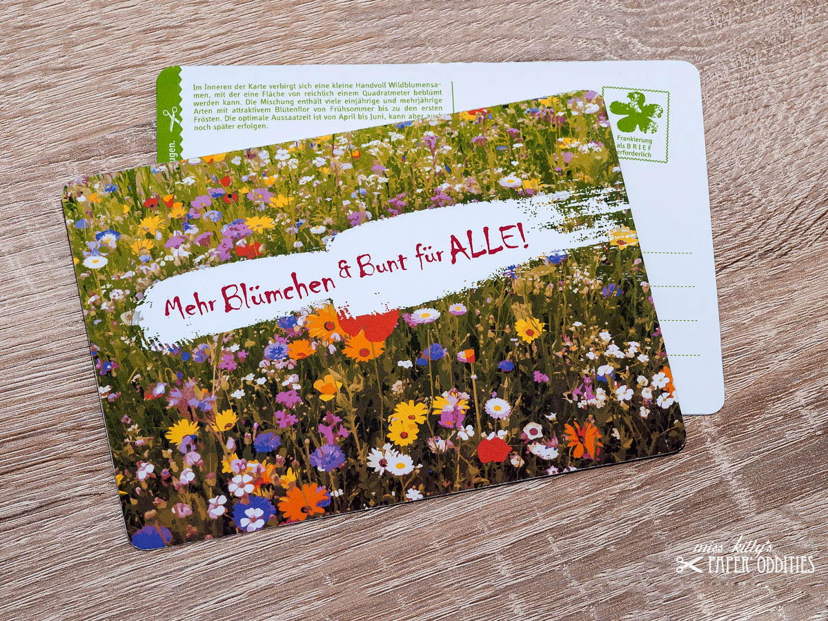 Gru&szlig;postkarte mit Blumensamenf&uuml;llung
