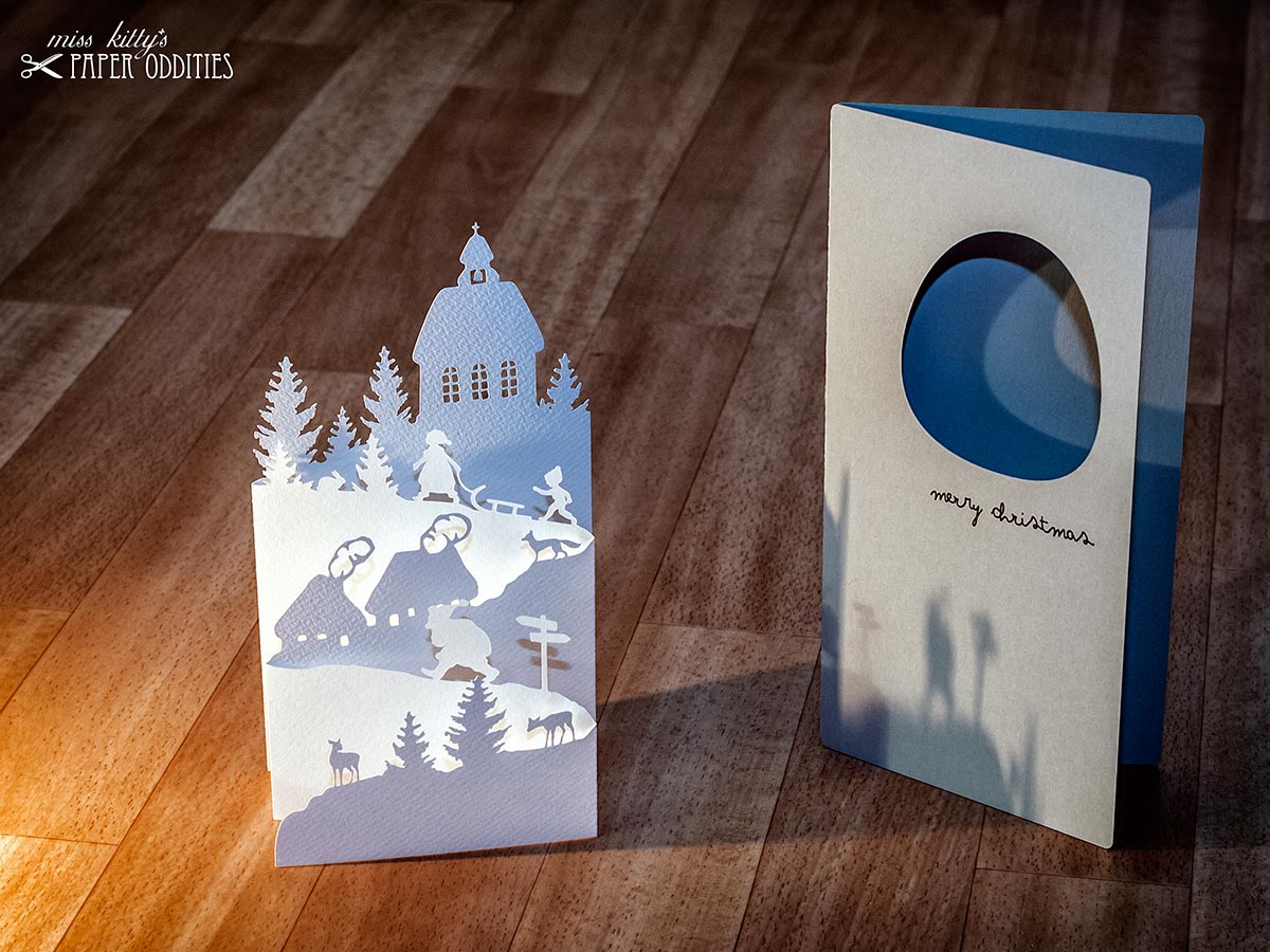 Diorama-Weihnachtskarte &raquo;Christnacht&laquo;