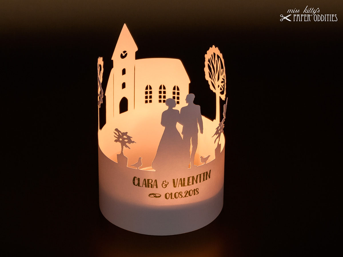 Windlicht &raquo;Hochzeit 1-teilig&laquo;