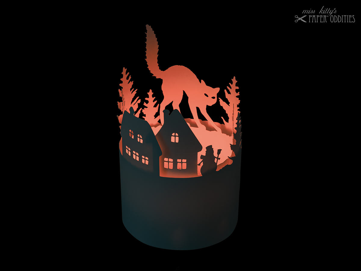 Windlicht-Bastelset &raquo;Jólakötturinn&laquo;